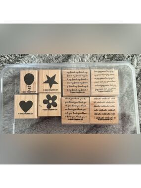 Stampin’ Up! Mini Messages 2004 Set of 8 Stamps Retired